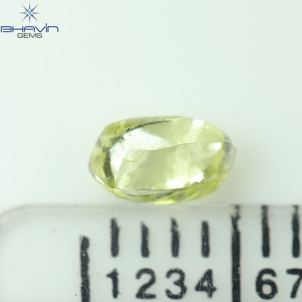 0.35 CT Rough Shape Natural Diamond Yellow Color VS1 Clarity (4.98 MM)