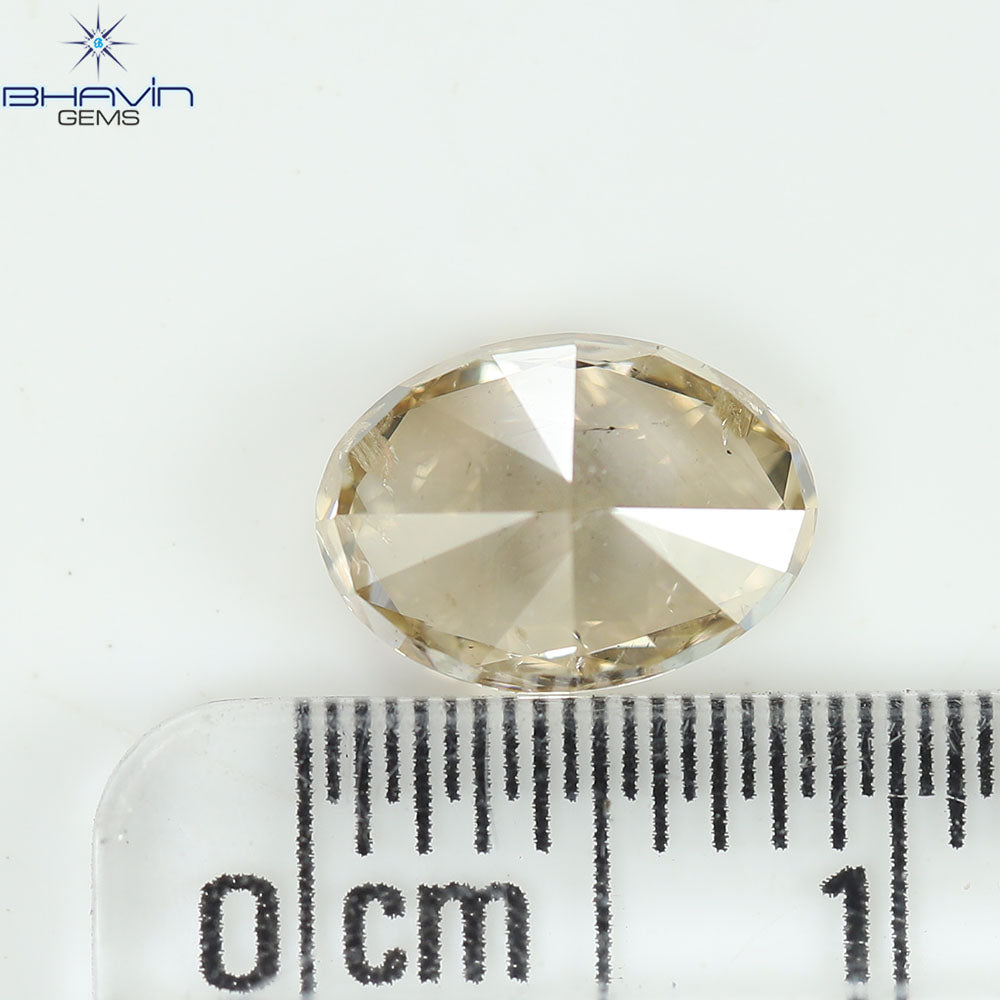 1.60 CT Oval Diamond Natural Brown Color SI Clarity (8.47 MM)