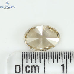 1.60 CT Oval Diamond Natural Brown Color SI Clarity (8.47 MM)