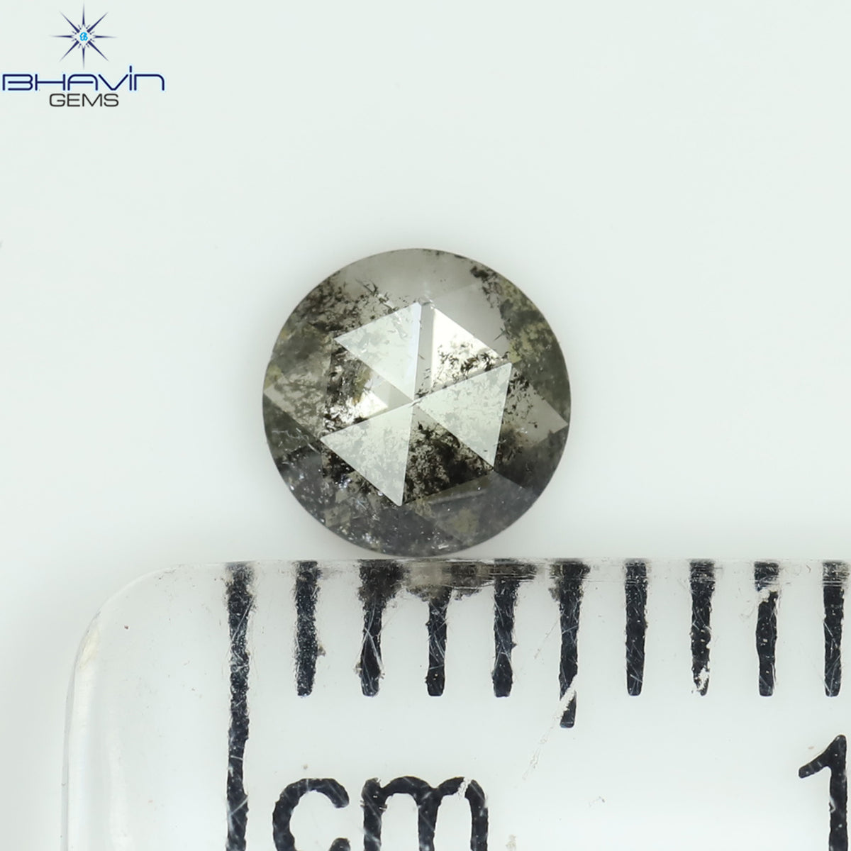 0.29 CT ラウンド ローズカット 天然ダイヤモンド ソルト＆ペーパーカラー I3 クラリティ (4.70 MM)