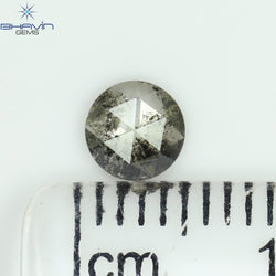 0.29 CT Round Rose Cut Natural Diamond Salt And Papper Color I3 Clarity (4.70 MM)