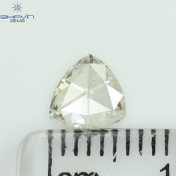 0.34 CT Triangle Shape Natural Diamond White Color VS2 Clarity (6.06 MM)