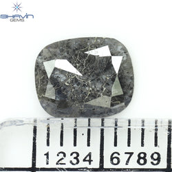 0.87 CT Cushion Shape Natural Diamond Salt And Papper Color I3 Clarity (7.38 MM)