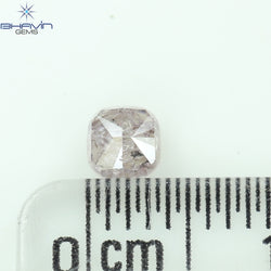 0.35 CT Cushion Diamond Natural Pink Color I3 Clarity (3.76 MM)
