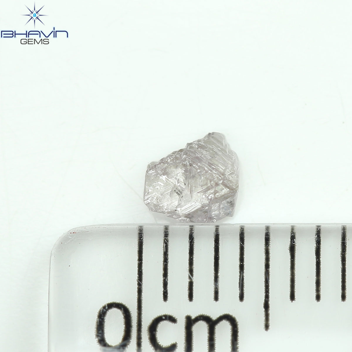 0.31 CT Natural Rough Diamond Pink Color Clarity SI (3.95 MM)