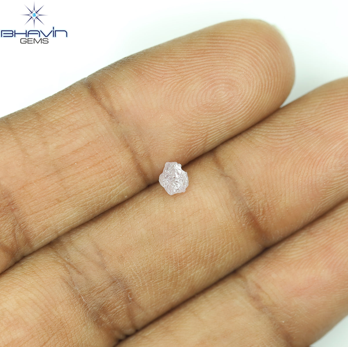 0.15 CT Natural Rough Diamond Pink Color Clarity SI (3.89 MM)