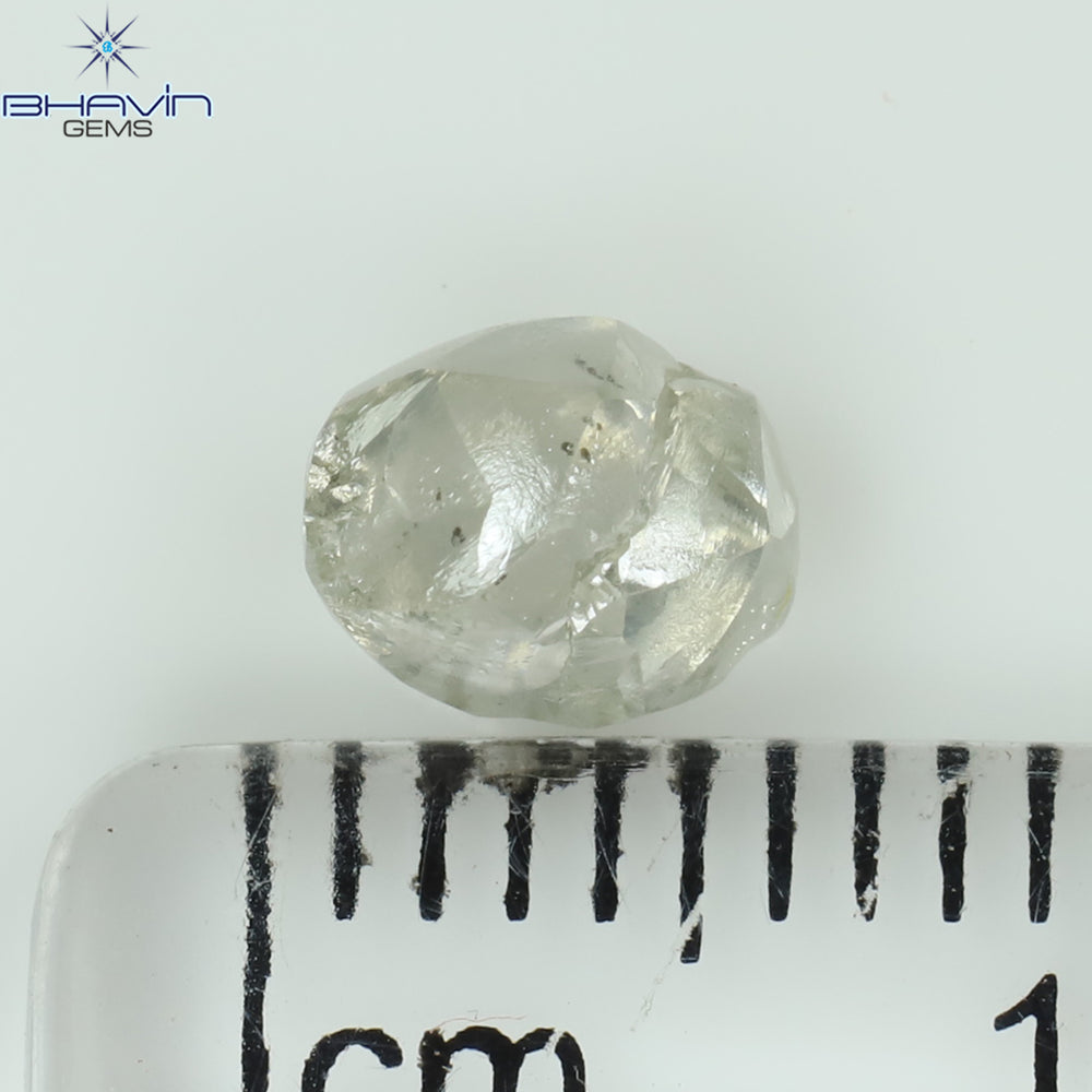 0.98 CT Rough Shape Natural Diamond White Color SI1 Clarity (5.90 MM)