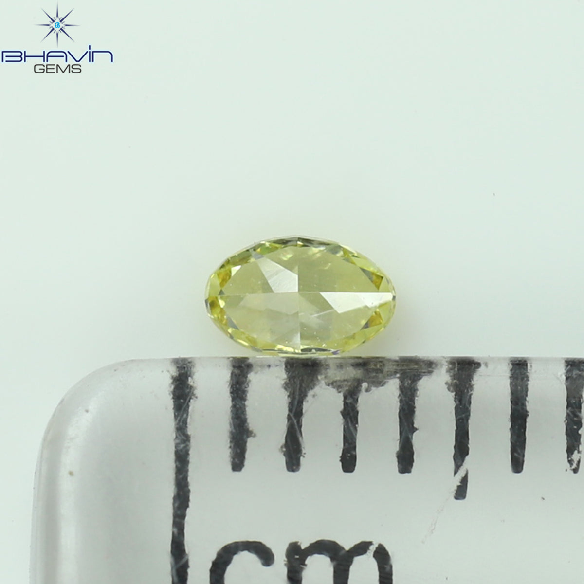 0.08 CT オーバルシェイプ 天然ダイヤモンド イエローカラー VS1 クラリティ (3.44 MM)