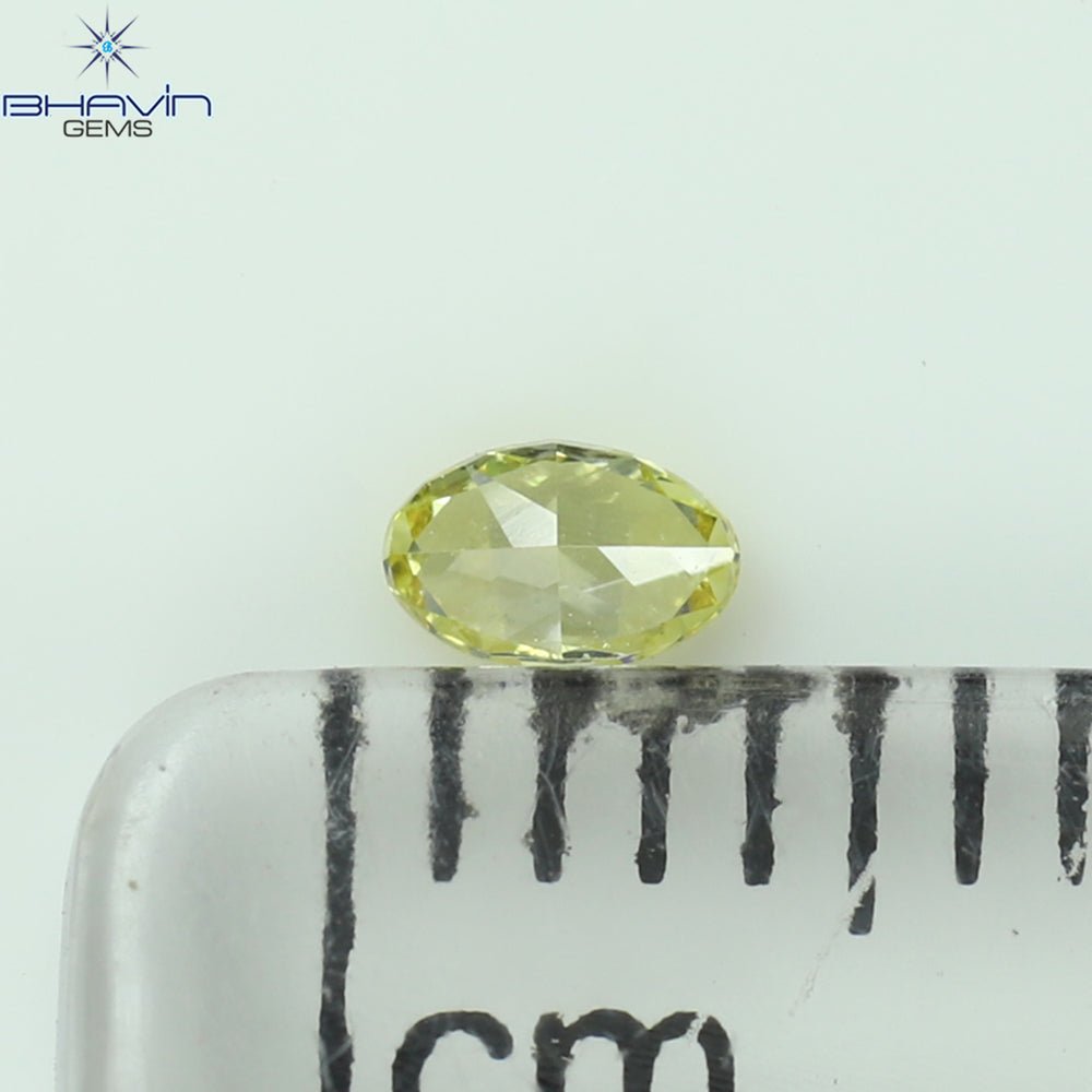 0.08 CT Oval Shape Natural Diamond Yellow Color VS1 Clarity (3.44 MM)
