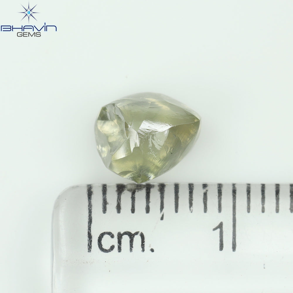 1.99 CT Rough Shape Natural Diamond Green Color VS2 Clarity (7.43 MM)