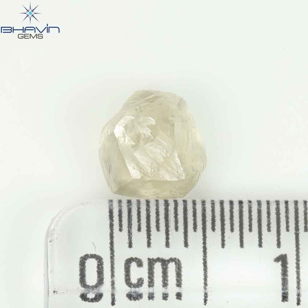 1.31 CT Rough Shape Natural Diamond Brown Color VS2 Clarity (6.26 MM)