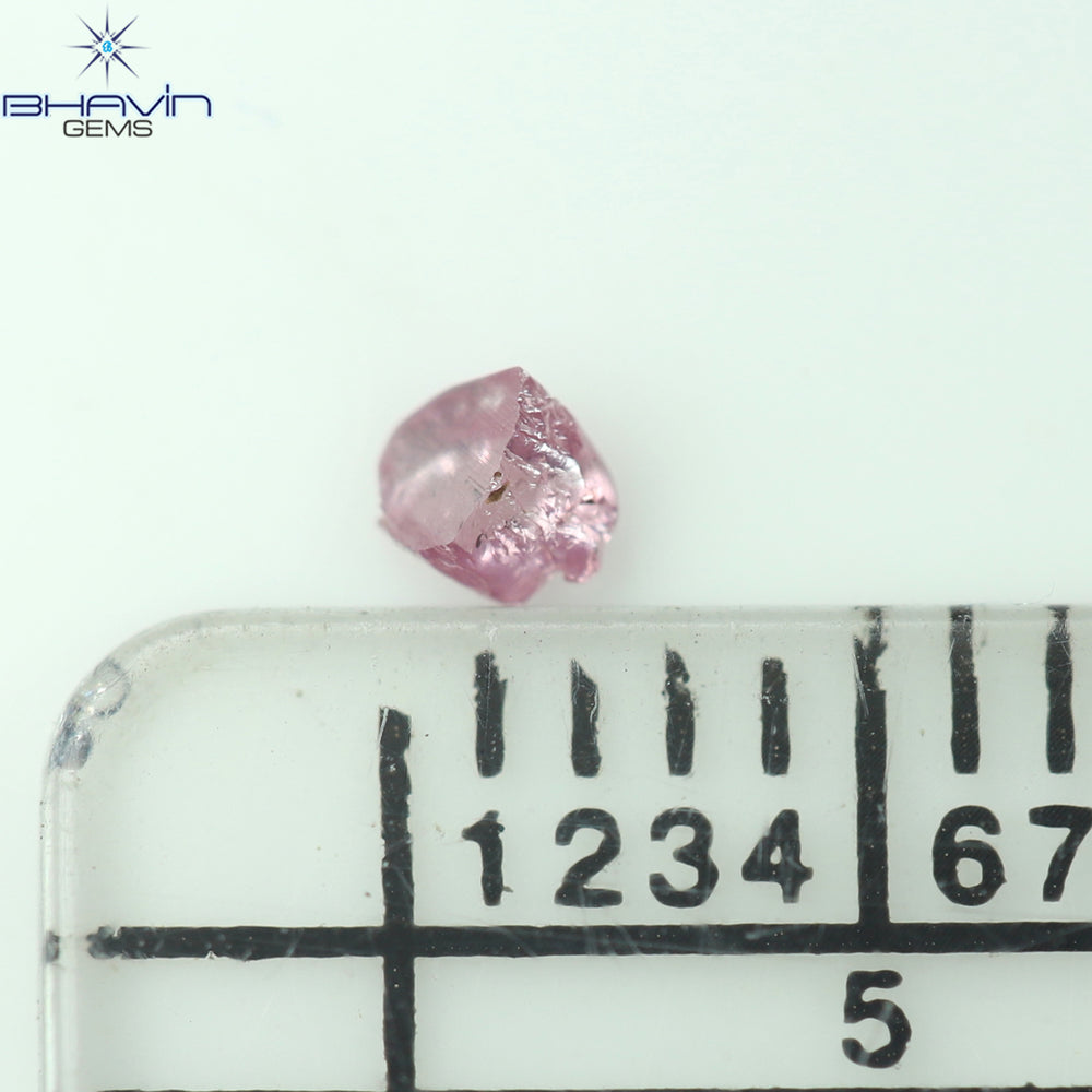0.05 CT Rough Shape Natural Diamond Pink (Argyle) Color SI1 Clarity (2.88 MM)