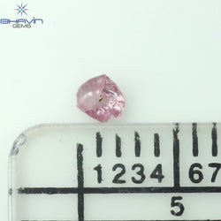 0.05 CT Rough Shape Natural Diamond Pink (Argyle) Color SI1 Clarity (2.88 MM)