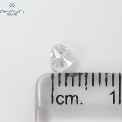 0.15 CT ハート シェイプ ナチュラル ダイヤモンド レッド ブラウン カラー SI1 クラリティ (4.76 MM)