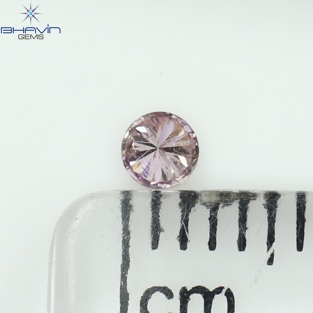 0.07 CT Round Shape Natural Diamond Pink Color SI2 Clarity (2.70 MM)