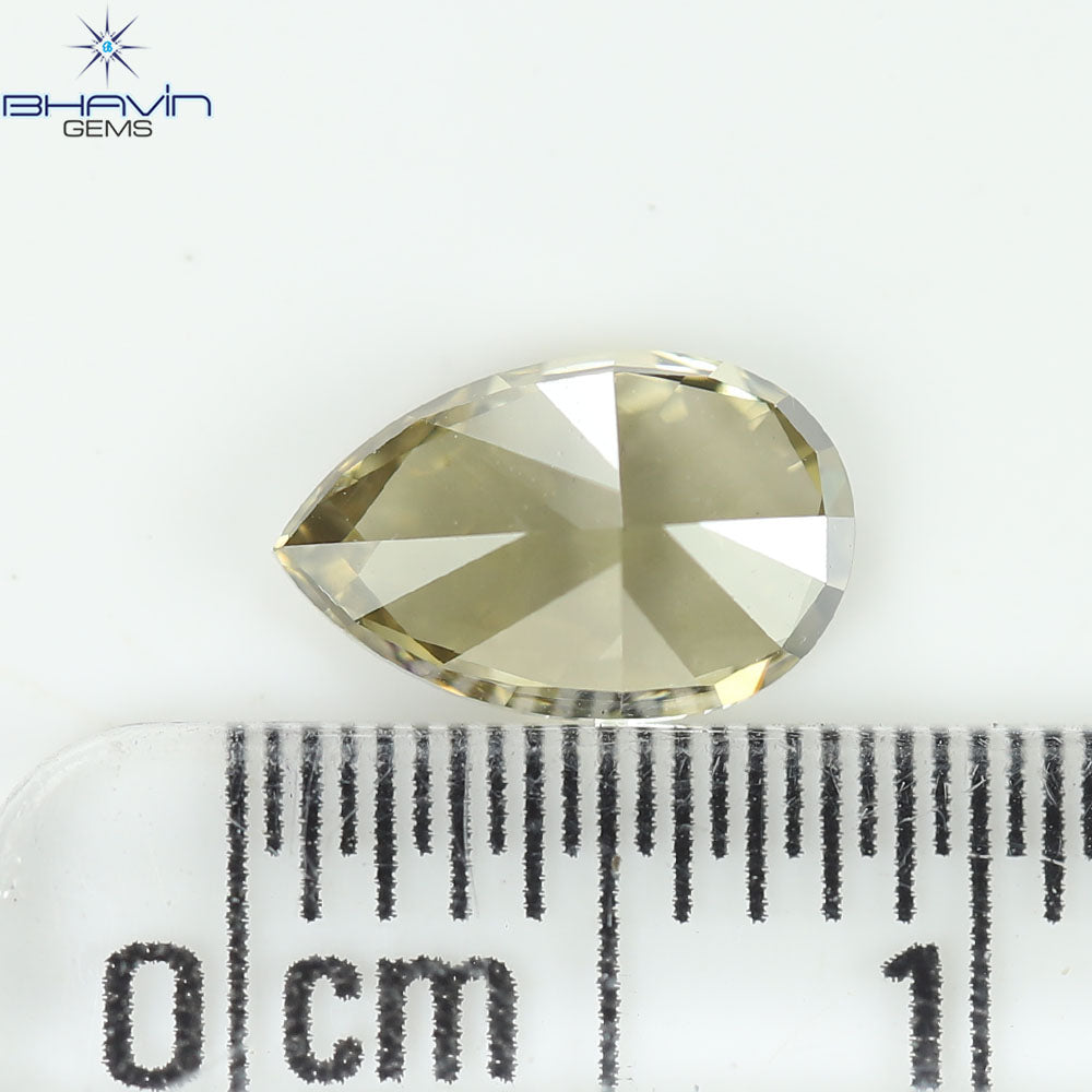 1.02 CT Pear Diamond Natural Green Color VS1 Clarity (7.83 MM)
