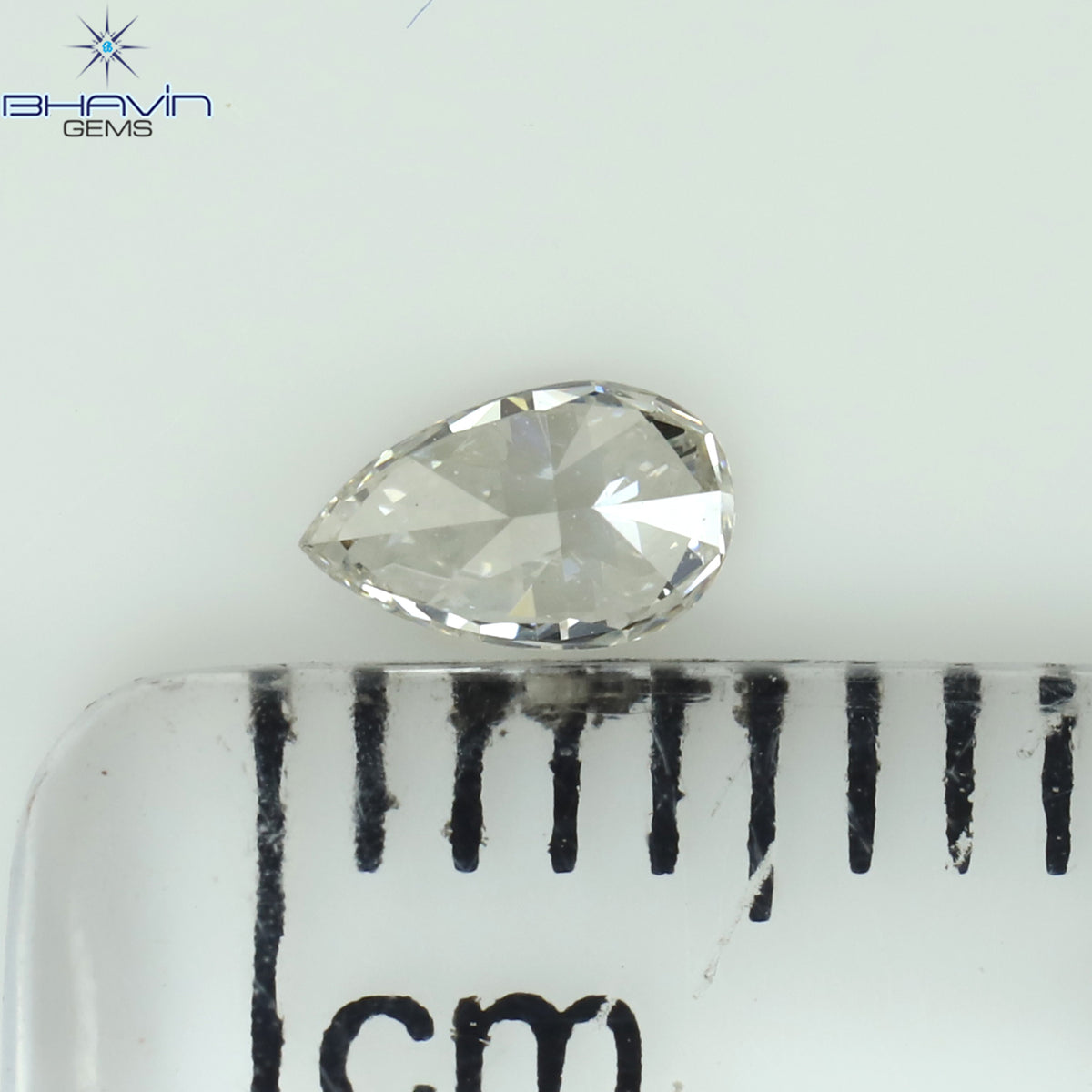 0.08 CT ペアシェイプ ナチュラル ダイヤモンド ピンク色 VS1 クラリティ (3.45 MM)