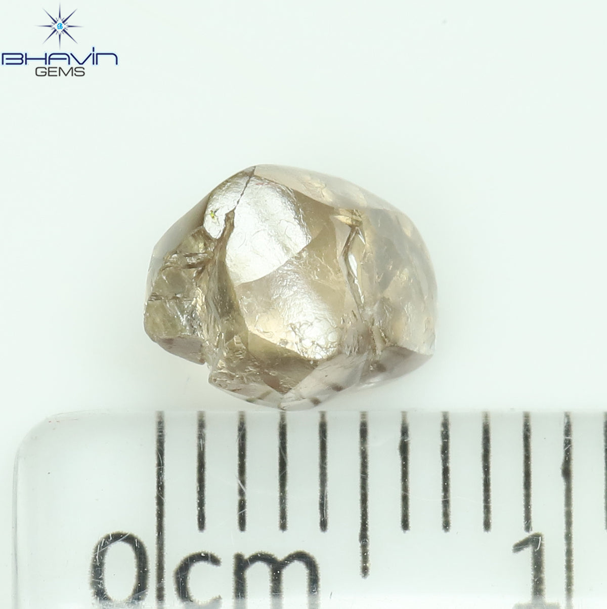 2.04 CT Natural Rough Diamond Brown Color Clarity VS (7.38 MM)