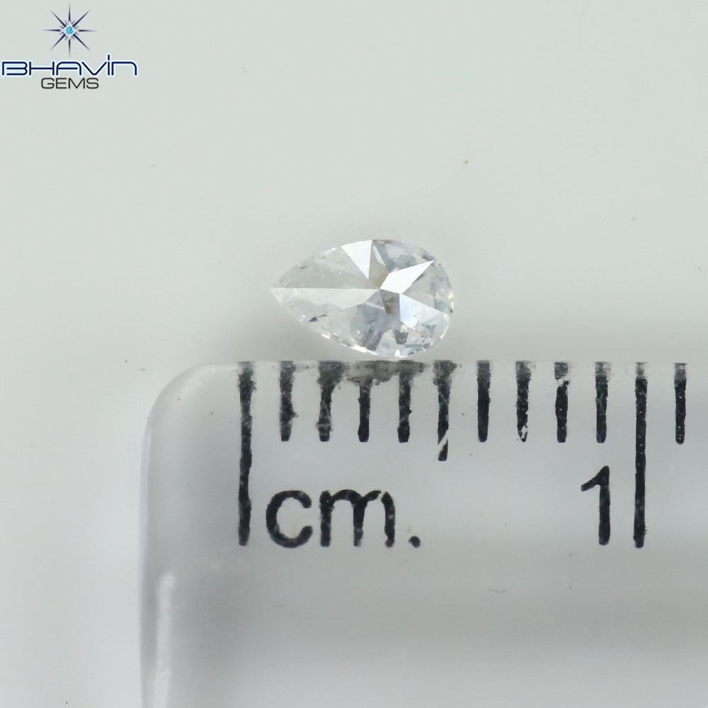 0.17 CT ペアシェイプ 天然ダイヤモンド ホワイトカラー SI2 クラリティ (4.36 MM)