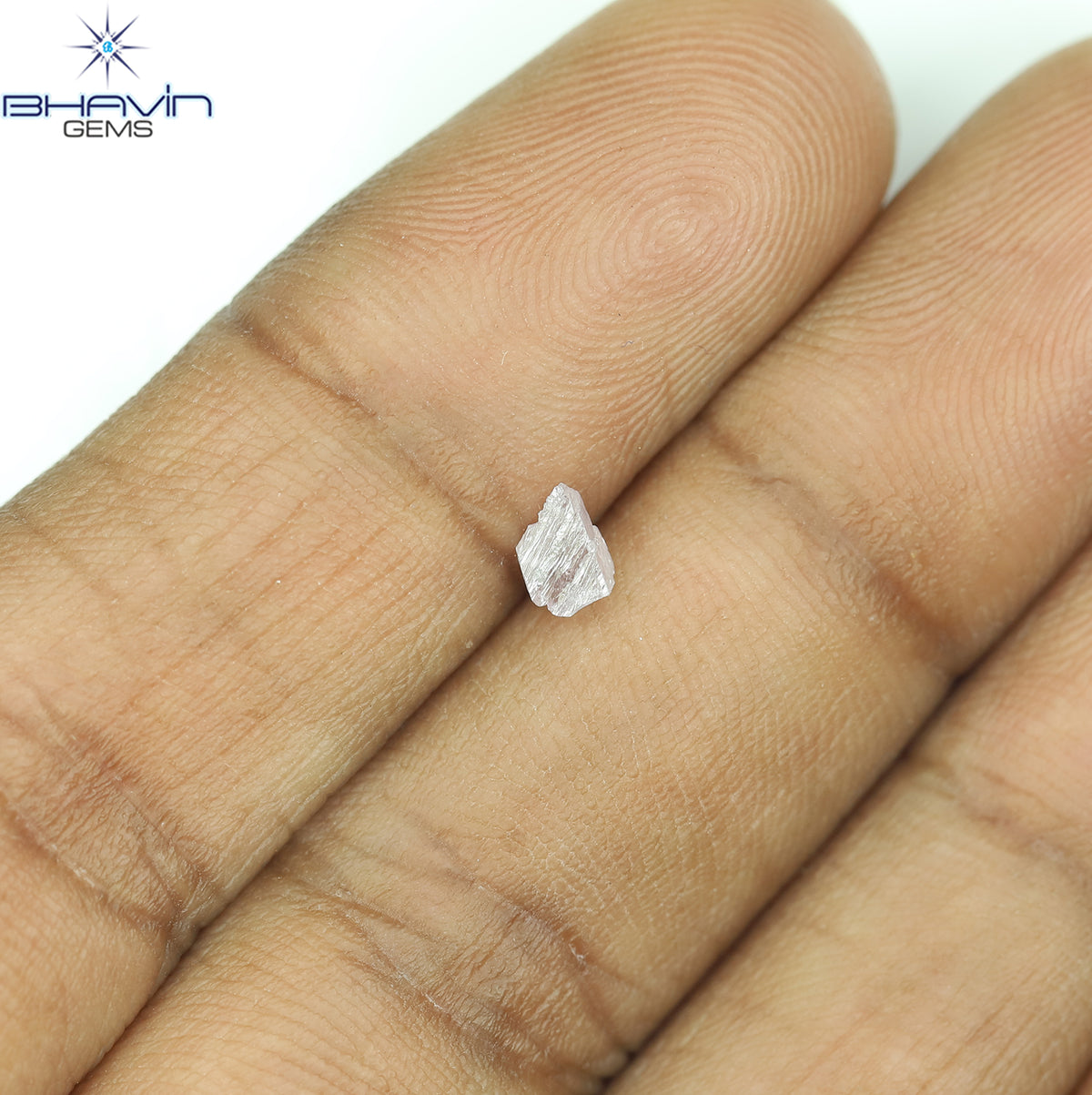 0.22 CT Natural Rough Diamond Pink Color Clarity VS (4.56 MM)