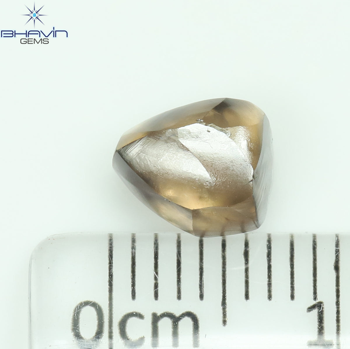 1.95 CT Natural Rough Diamond Dark Brown Color Clarity VS (6.93 MM)