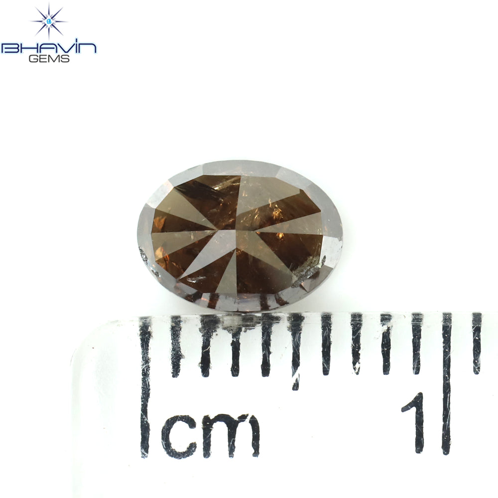 1.07 CT Oval Shape Natural Loose Diamond Brown Color I3 Clarity (6.86 MM)