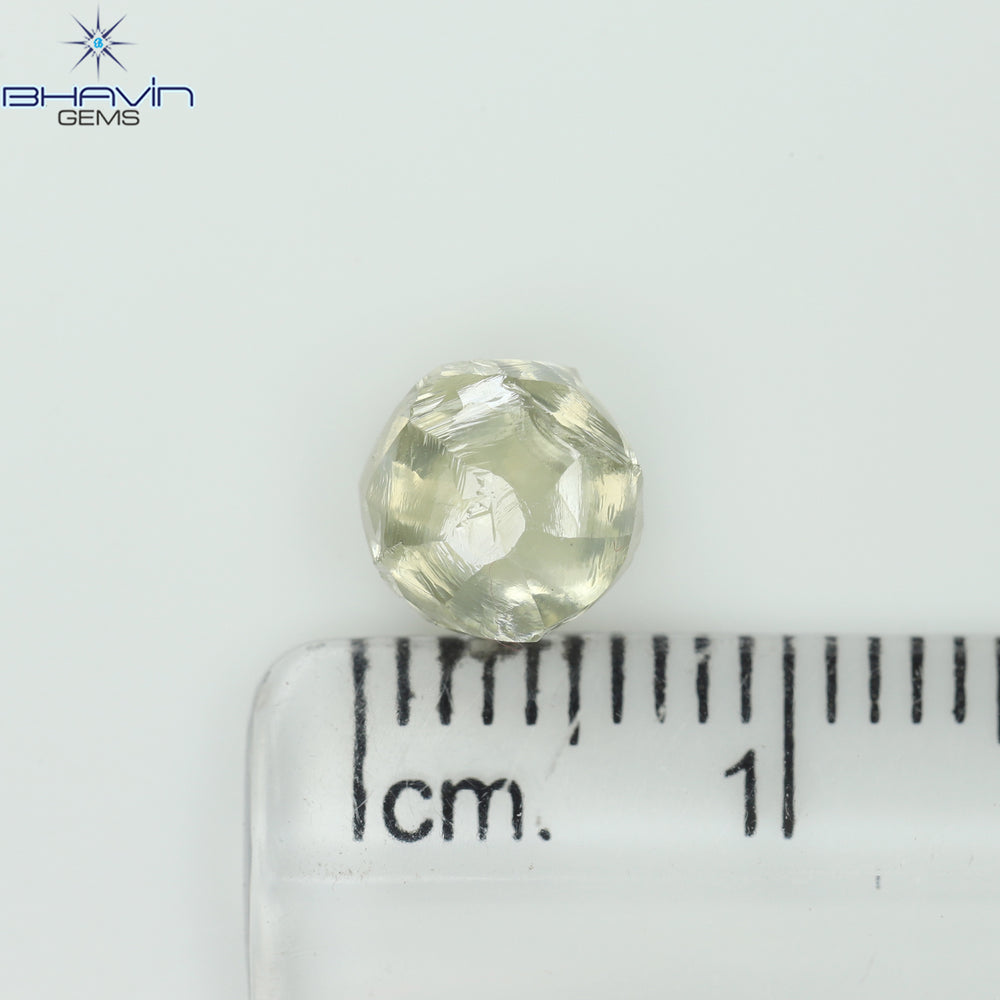 2.19 CT Rough Shape Natural Diamond Yellow Color VS2 Clarity (6.85 MM)
