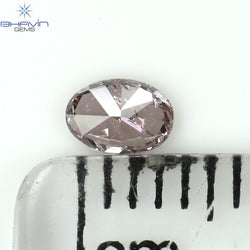 0.17 CT Oval Shape Natural Diamond Pink Color I2 Clarity  (4.20 MM)