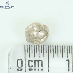 1.12 CT Rough Shape Natural Diamond Brown Color SI2 Clarity (5.40 MM)