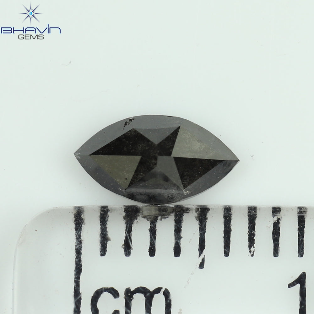 0.44 CT Marquise Shape Natural Loose Diamond Salt And pepper Color I3 Clarity (6.76 MM)