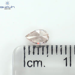 GIA Certified 0.25 CT Pear Diamond Orangy Pink Color Natural Loose Diamond (5.30 MM)
