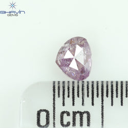 0.33 CT Heart Diamond Natural Pink Color I3 Clarity (4.58 MM)