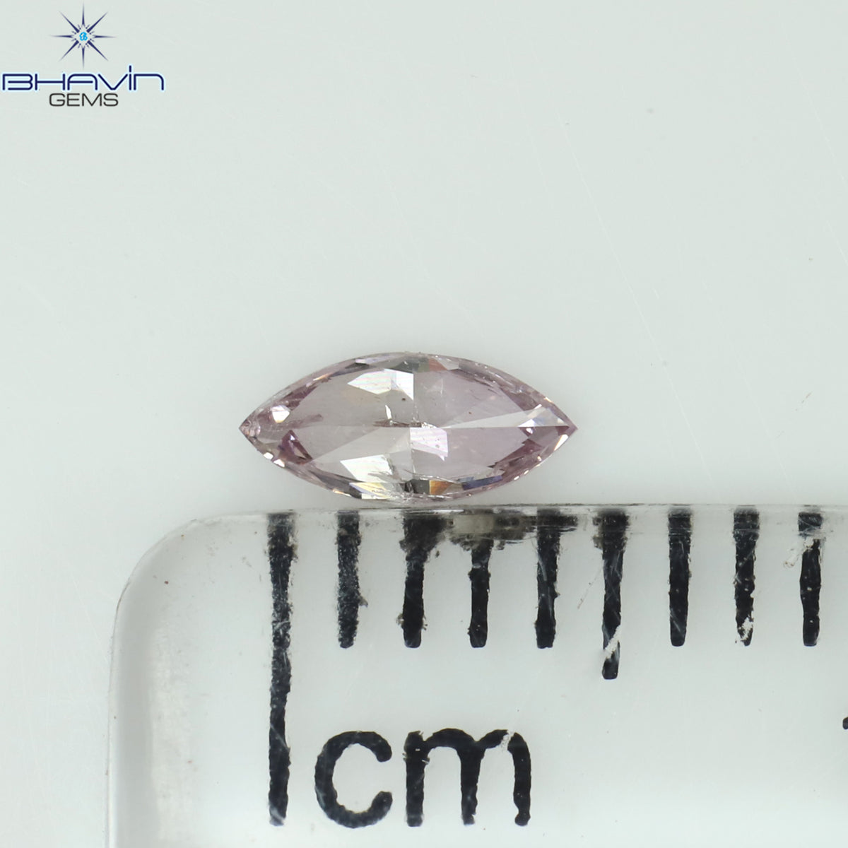 0.13 CT Natural Marquise Diamond Pink Color Clarity SI2 (5.12 MM)