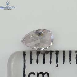 0.26 CT Pear Shape Natural Diamond Pink Color I1 Clarity (4.80 MM)
