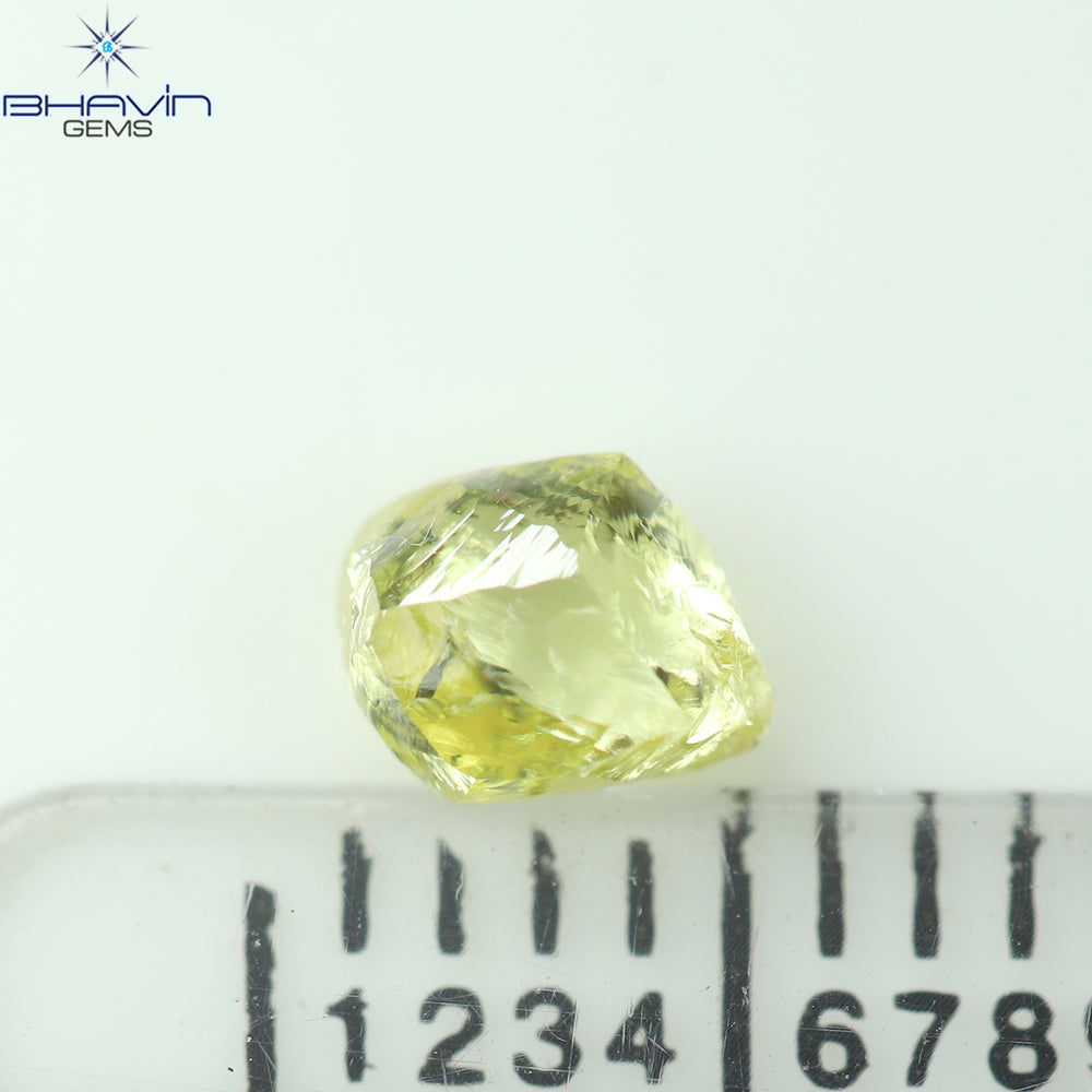 0.41 CT Rough Shape Natural Diamond Yellow Color VS1 Clarity (4.80 MM)