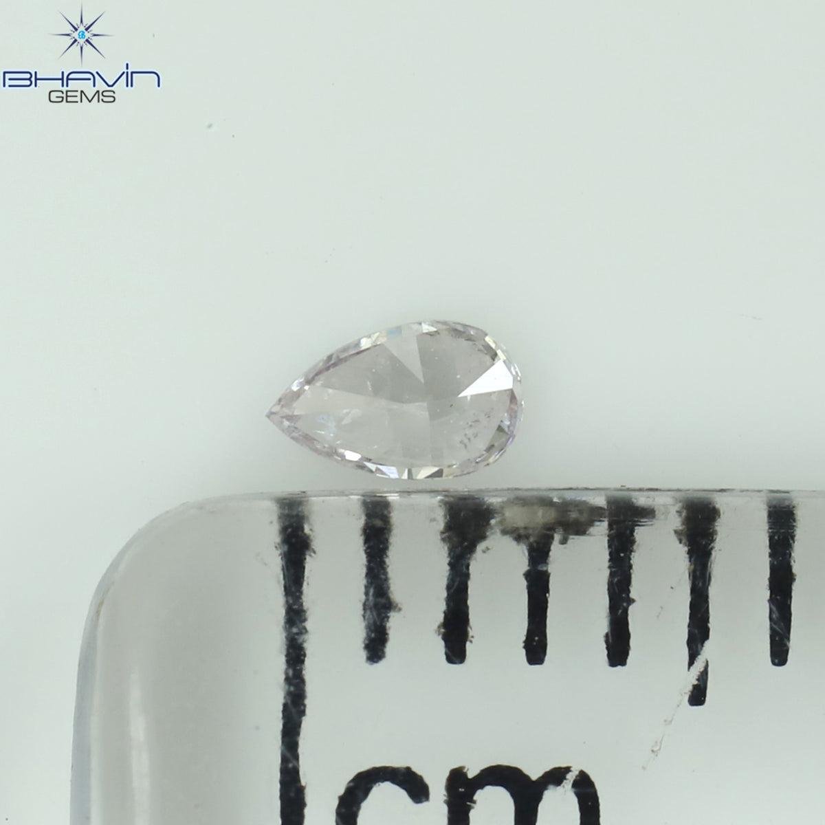 0.08 CT ペアシェイプ ナチュラル ダイヤモンド ピンク色 VS1 クラリティ (3.45 MM)