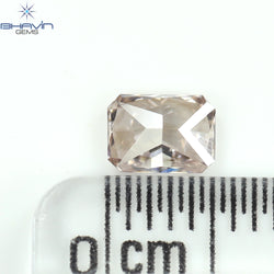 GIA Certified 0.39 CT Radiant Diamond Natural Pink Brown Color SI2 Clarity (5.16 MM)
