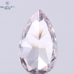 GIA認定0.26カラットペアシェイプダイヤモンドブラウンピンクカラー天然ルースダイヤモンド（5.34MM）