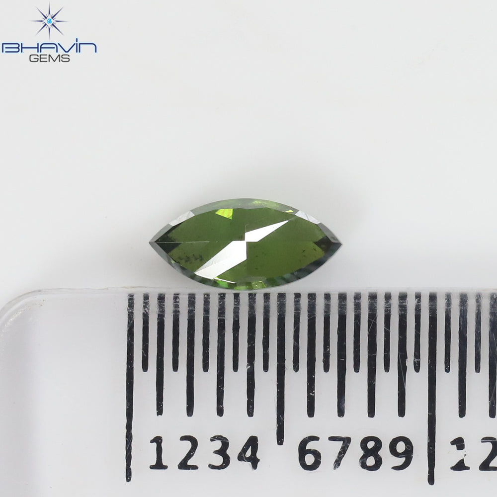 0.34 CT Enhanced Marquise Diamond Green Diamond Natural Loose diamond SI1 Clarity (6.36 MM)