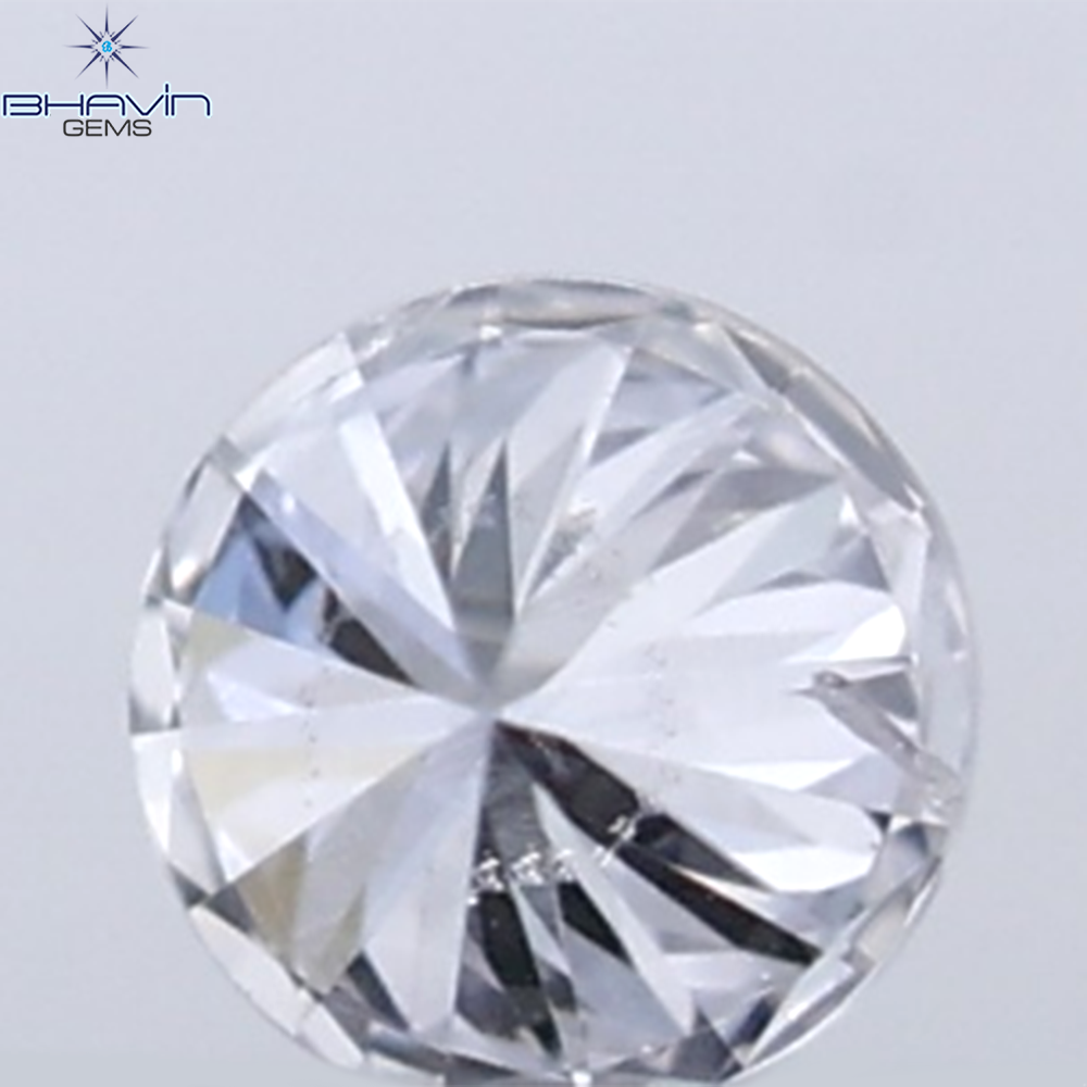 0.03 CT Round Cut Natural Diamond Grey Blue Color SI1 Clarity