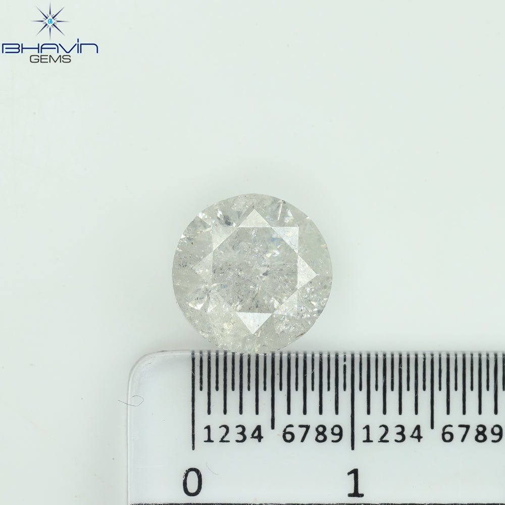 4.13 CT Round Shape Natural Diamond White Color I3 Clarity (10.00 MM)