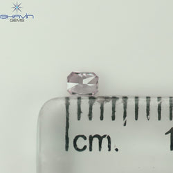 0.08 CT Radiant Shape Natural Diamond Pink Color SI1 Clarity (2.77 MM)