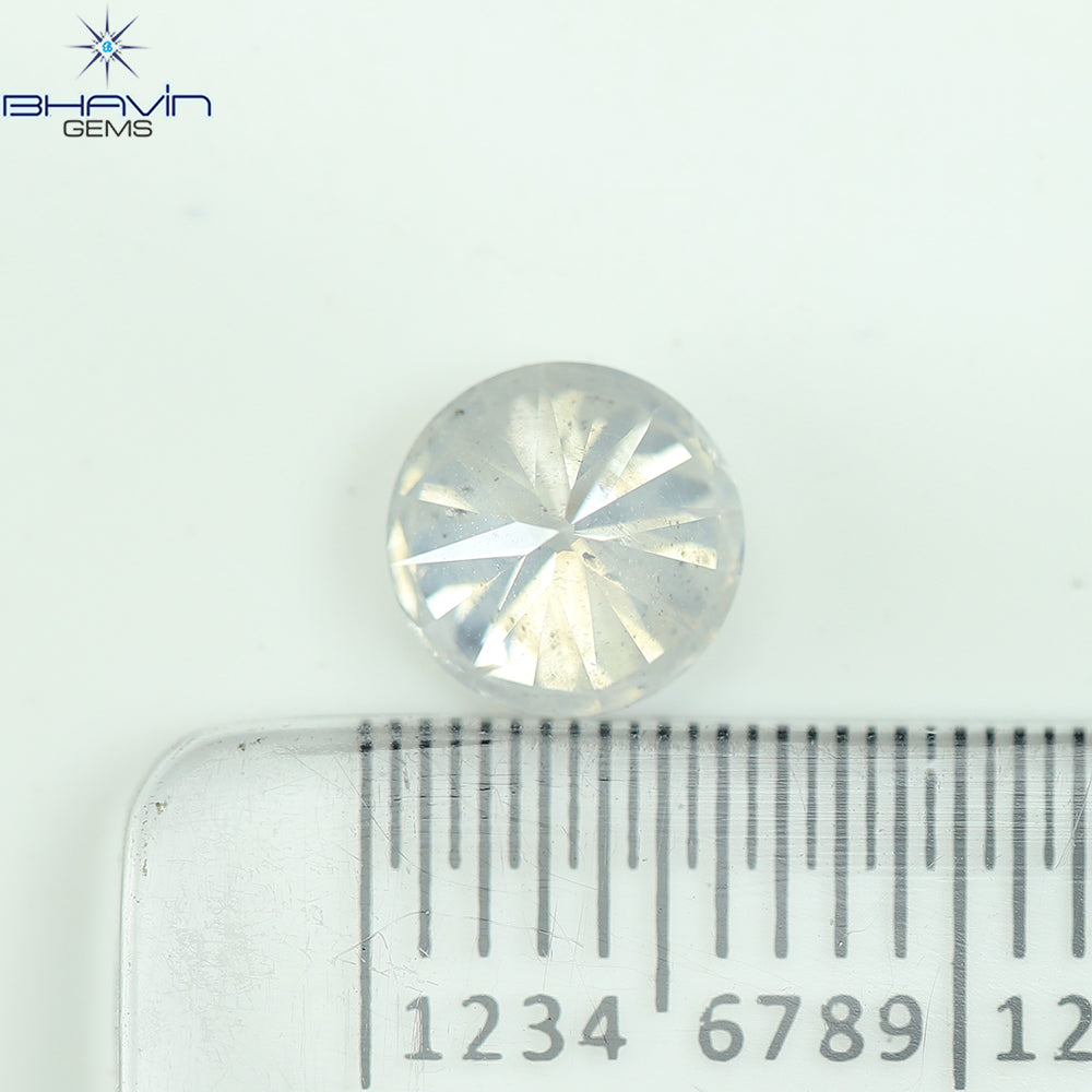 0.18 CT ラウンド ローズ カット シェイプ 天然ダイヤモンド ピンク色 I2 クラリティ (3.86 MM)