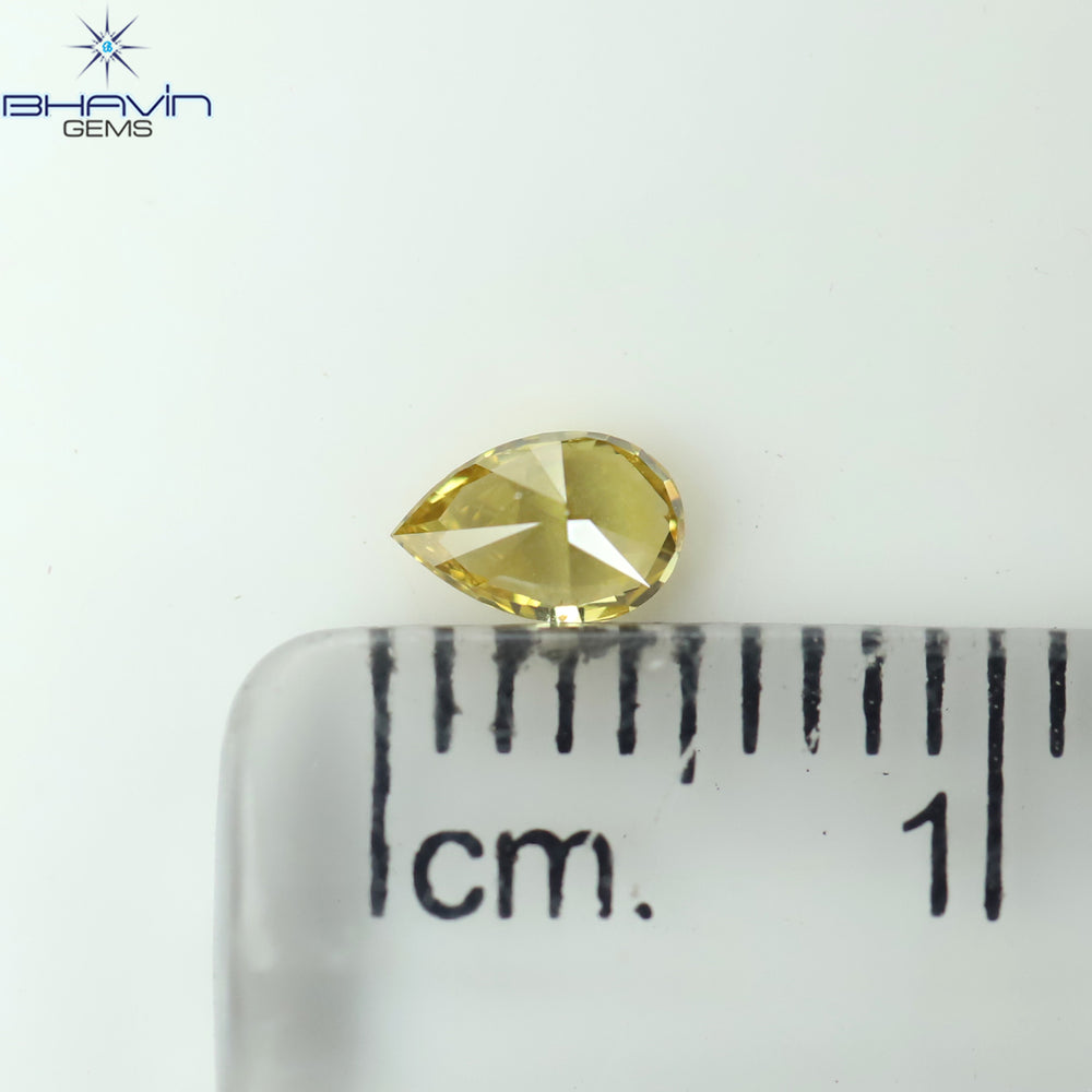 0.21 CT Pear Shape Natural Diamond Orange (Chameleon) Color VS1 Clarity (4.80 MM)