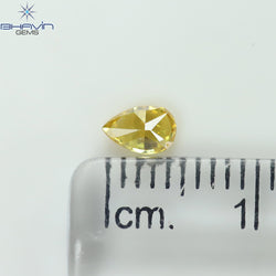 0.23 CT Pear Shape Natural Diamond Orange Color SI1 Clarity (5.00 MM)