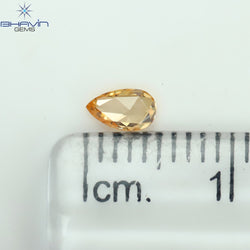 0.17 CT Pear Shape Natural Diamond Orange Color VS1 Clarity (4.80 MM)