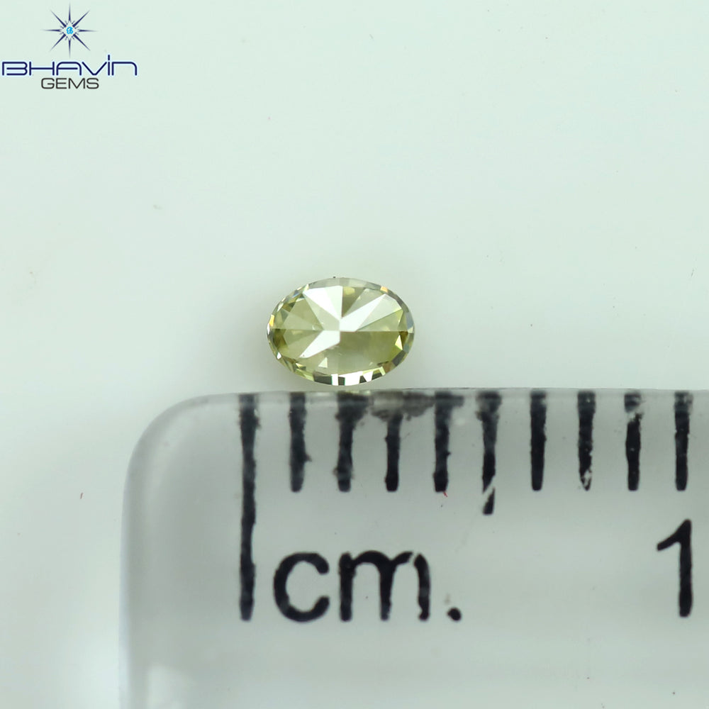 0.08 CT Oval Shape Natural Diamond Green (Parrot) Color VS1 Clarity (3.09 MM)