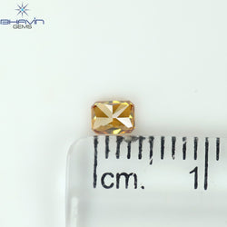 0.24 CT Radiant Shape Natural Diamond Orange Color VS2 Clarity (2.97 MM)