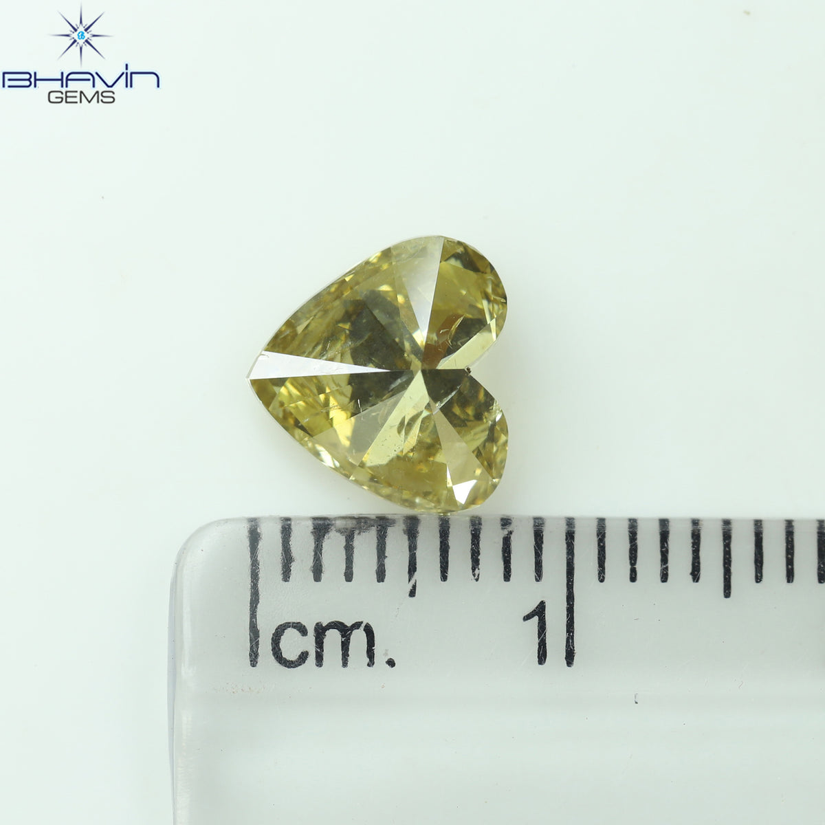 GIA Certified 2.01 CT Heart Diamond Brownish Yellow Color Natural Loose Diamond (8.29 MM)