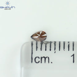 0.22 CT ペアシェイプ ナチュラル ダイヤモンド イエロー カラー SI1 クラリティ (4.76 MM)